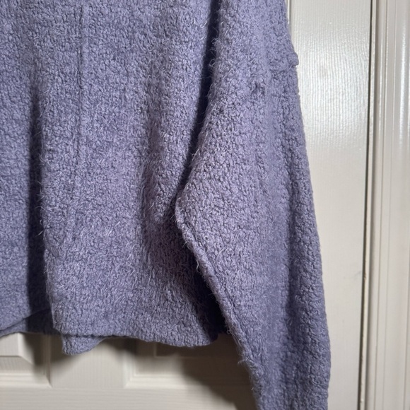 Free People Icing V-Neck Fuzzy Eyelash Slouchy Size L - Picture 5 of 10
